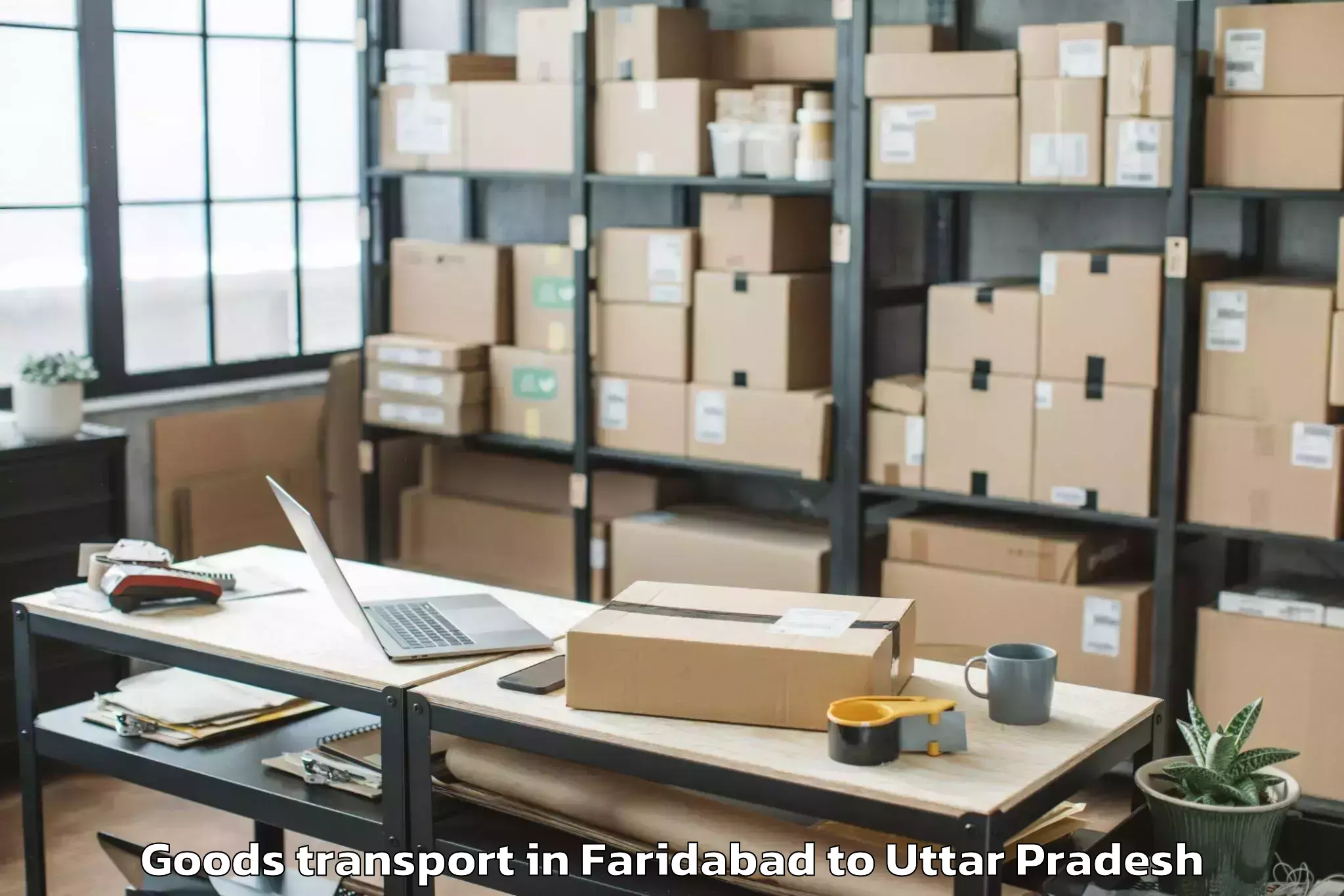 Top Faridabad to Sahawar Goods Transport Available